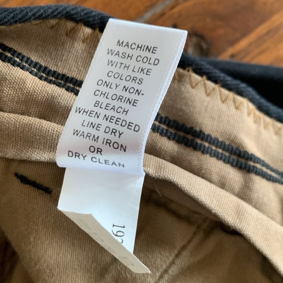 Banana Republic Dawson Black Cotton Chino Pants Men’s Flat Front Size 36 x 30 - Picture 8 of 9